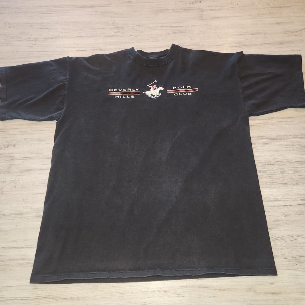 Vintage Beverly Hills Polo Club T-shirt Men’s Black XXL L3